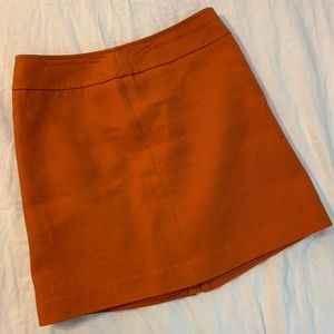 Ann Taylor Petite Dark Orange Mini Skirt